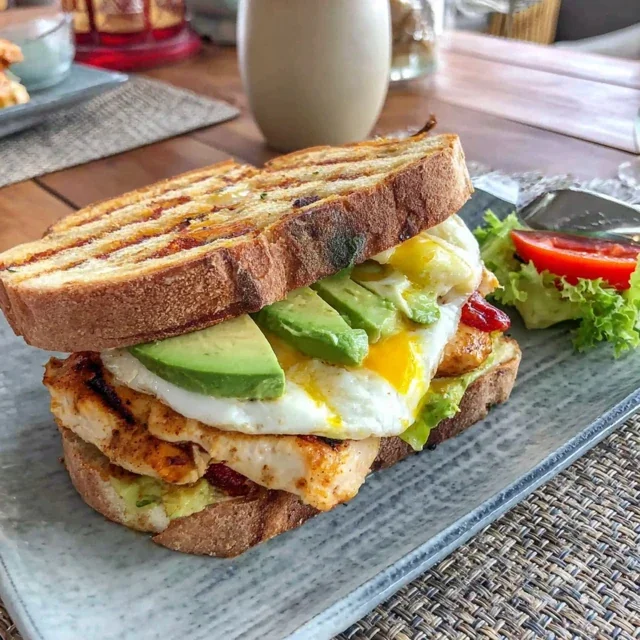 Gegrilltes Hähnchen-Avocado-Sandwich