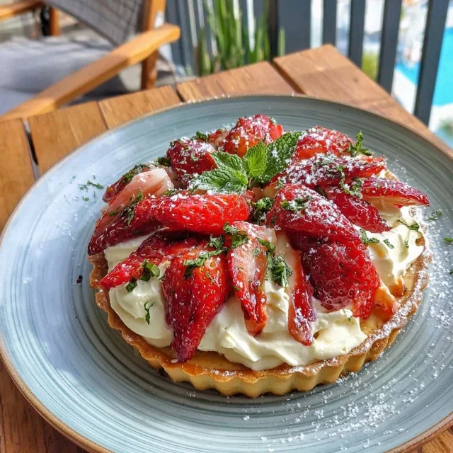 Oster-Erdbeertarte mit Zitronencreme