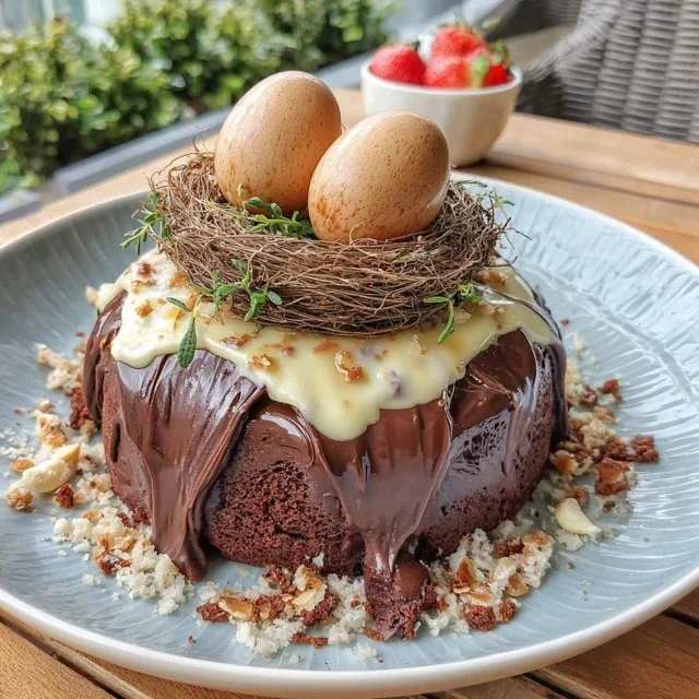 Osternest-Schokoladenkuchen