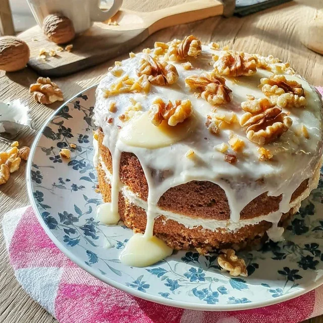 Carrot cake with cream cheese frosting