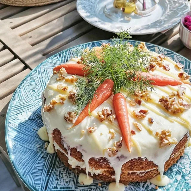 Carrot cake with cream cheese frosting