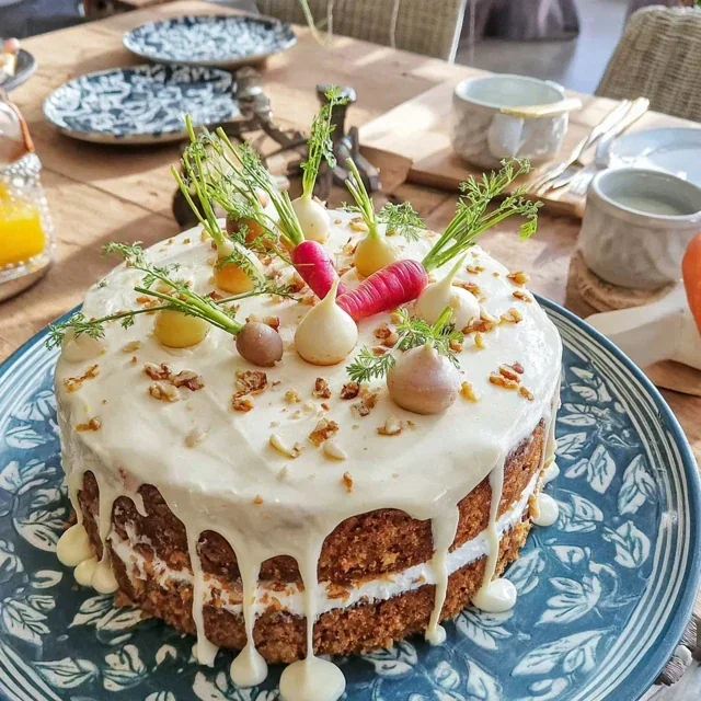 Carrot cake with cream cheese frosting