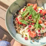 Linsen-Salat mit Minze und Granatapfel