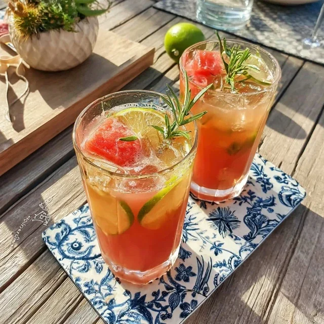 Wassermelonen-Agua-Fresca mit Limette