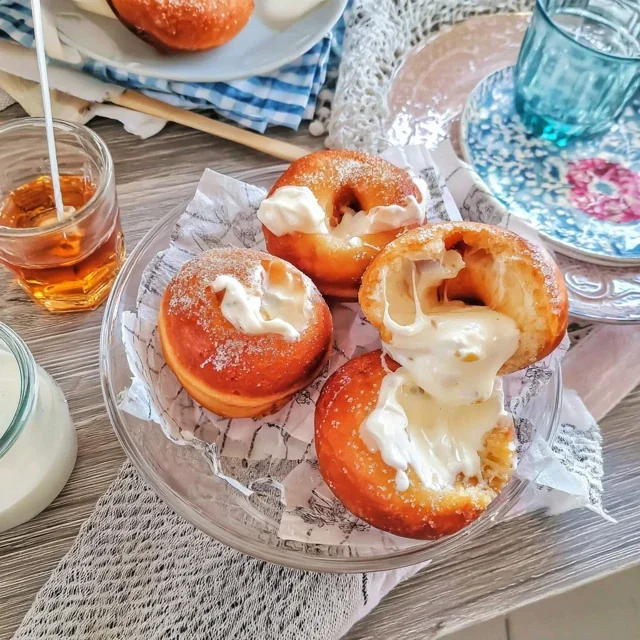 Zitronen-Berliner mit Vanillezucker